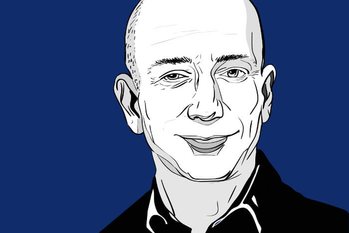 Zeichnung von Amazon-Gründer Jeff Bezos