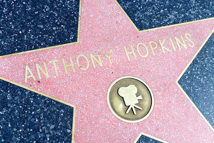 Anthony Hopkins auf dem Walk of Fame