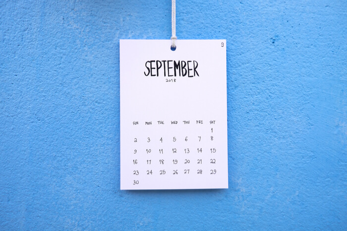 Kalenderblatt September