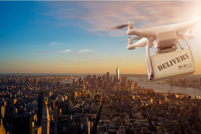 Drohne über Stadt