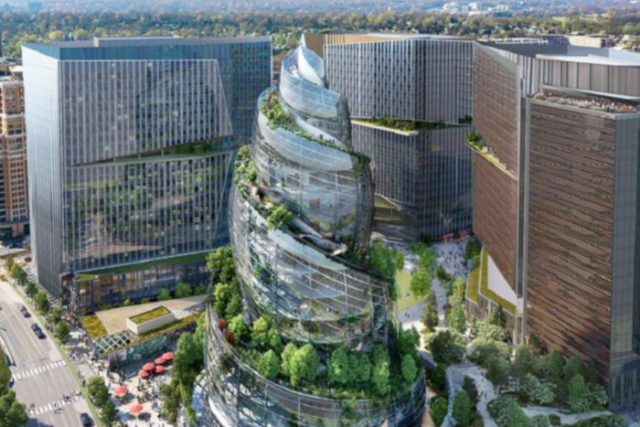 Amazon-Entwurf des neuen Hauptquartiers in Arlington