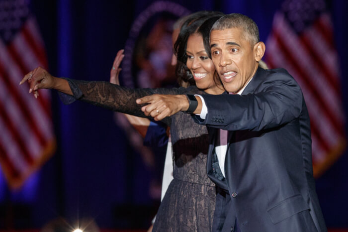 Der ehemalige US-Präsident Barack Obama mit seiner Frau Michelle