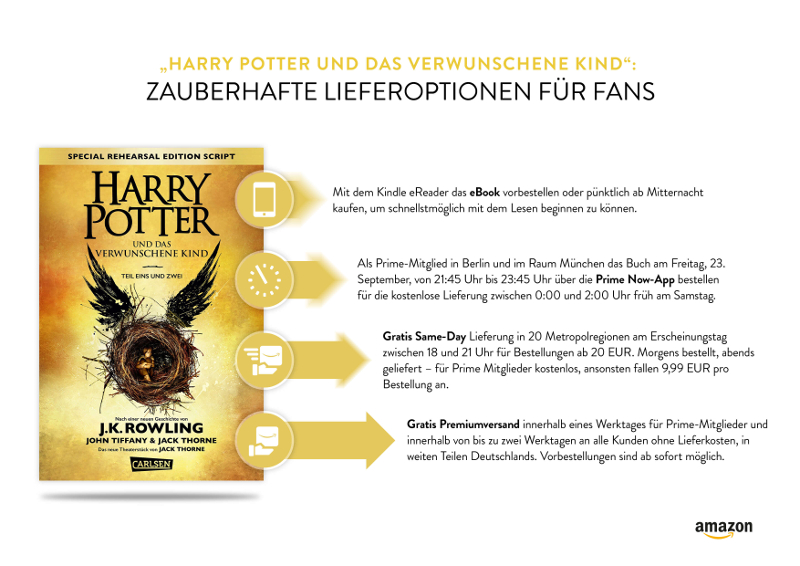 Harry Potter Bestellfristen bei Amazon