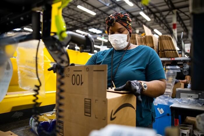 Amazon-Arbeiterin