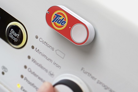 Amazon Dash Button an einer Waschmaschine