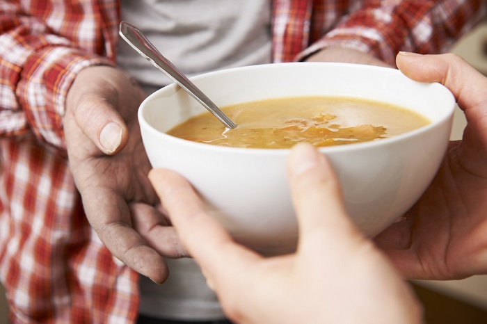 Suppe für Obdachlosen