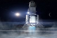 Blue Origin-Rakete auf Mond