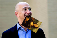 Amazon-Gründer Jeff Bezos isst die Mona Lisa
